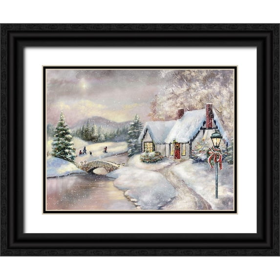 Brooks, Donna 14x12 Black Ornate Wood Framed with Double Matting Museum Art Print Titled - Twilight Magic