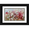 thumbnail image 1 of Brooks, Donna 18x12 Black Ornate Wood Framed with Double Matting Museum Art Print Titled - Wildflower Fance, 1 of 4