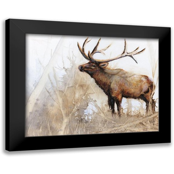 Brooks, Donna 18x15 Black Modern Framed Museum Art Print Titled - Majestic Moose