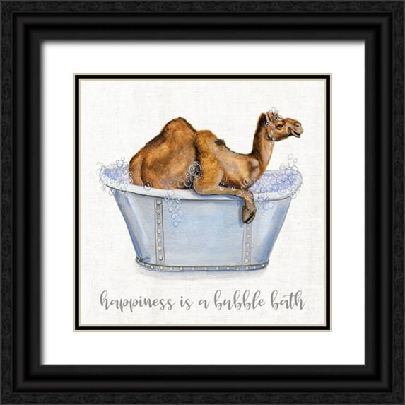 Brooks, Donna 26x26 Black Ornate Wood Framed with Double Matting Museum Art Print Titled - Bubble Bath
