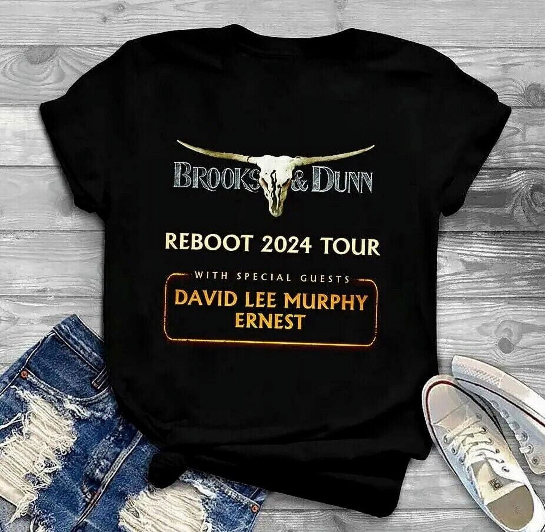 Brooks & Dunn Reboot 2024 North American Tour T Shirt Full Size S3XL