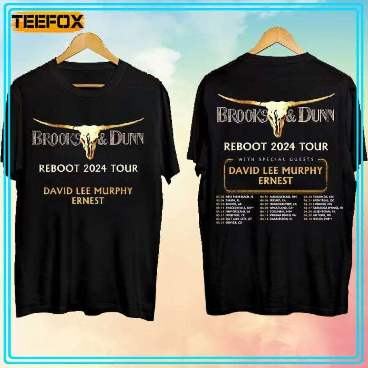 Brooks & Dunn Reboot 2024 Tour With David Lee Murphy Ernest TShirt