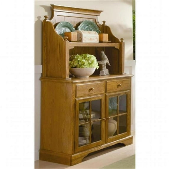 Brooks Furniture 143M Laminate Top Hutch, Medium Oak - 8.25 x 21.5 x 7 in.