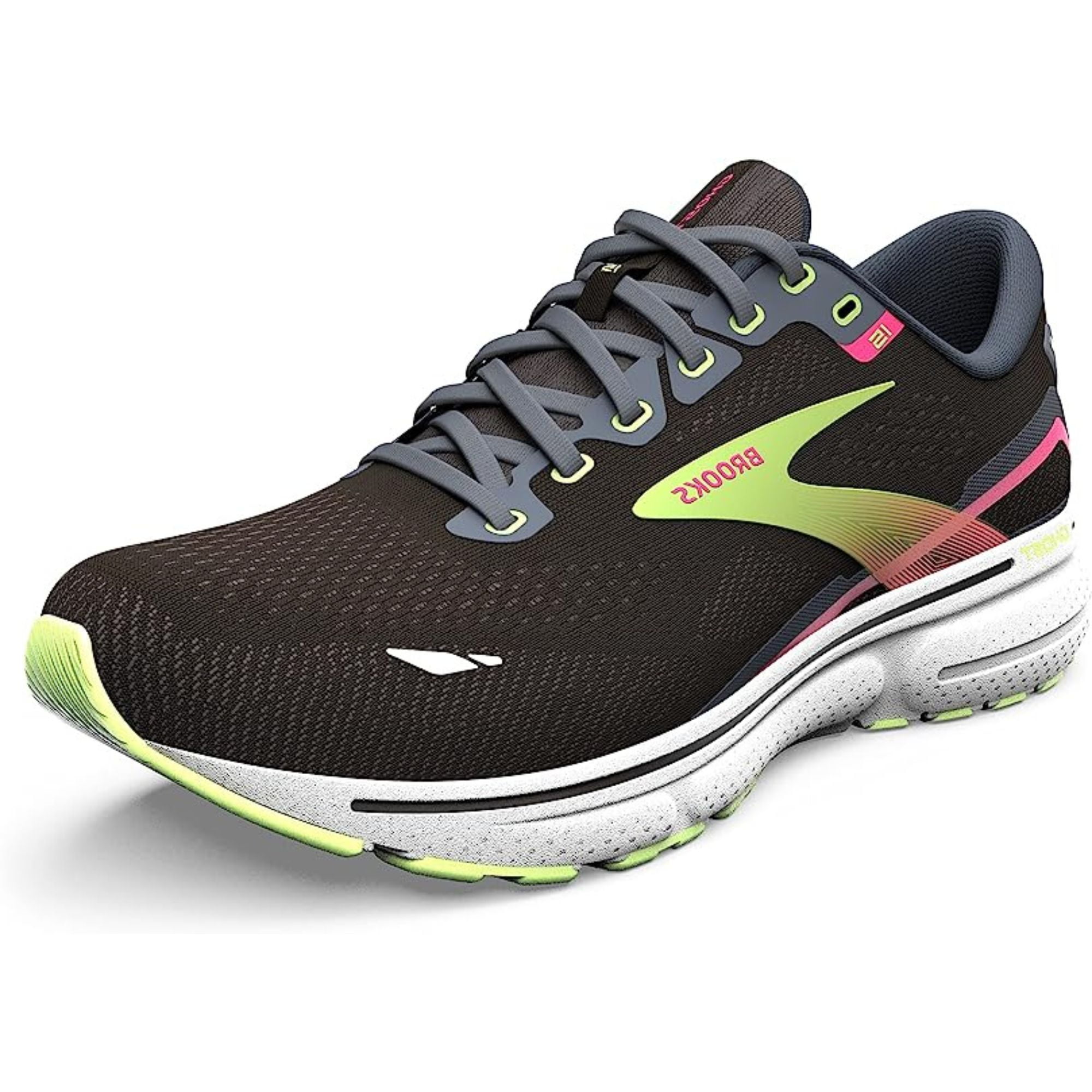 Brooks Ghost 15 Neutral Running Shoe Women's Black/Ebony/Sharp Green
