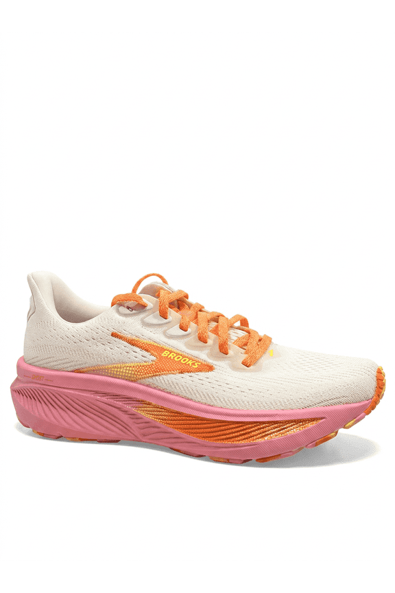 Ghost 17 Women's Neutral Running Shoes, Cushioned Road Running Sneakers Coconut Candy Limeade Size 7.5