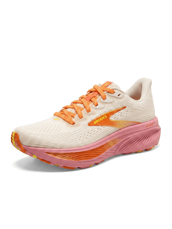 Ghost 17 Women's Neutral Running Shoes, Cushioned Road Running Sneakers Coconut Candy Limeade Size 9