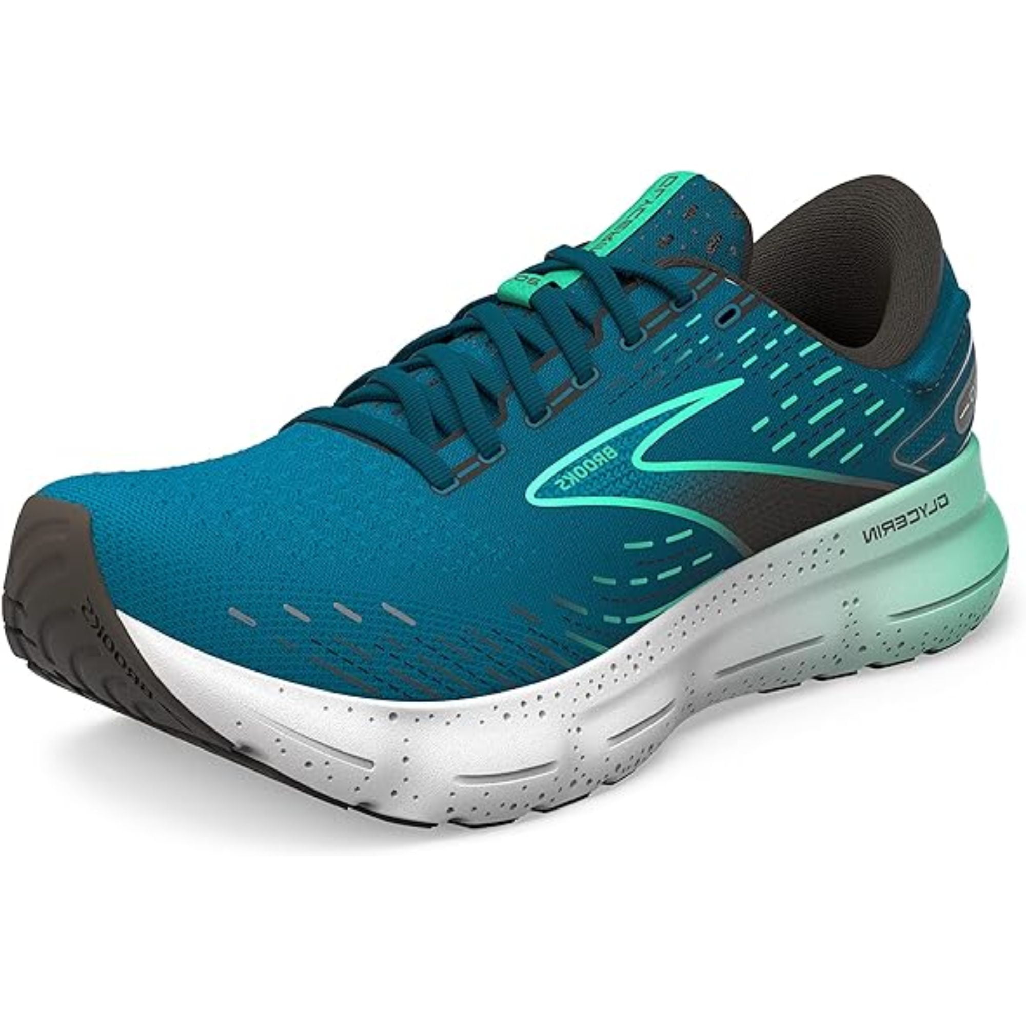 Brooks Glycerin 20 Men s Shoes Neutral Running Shoes Moroccan Blue Black Spring Size 12.5 Walmart