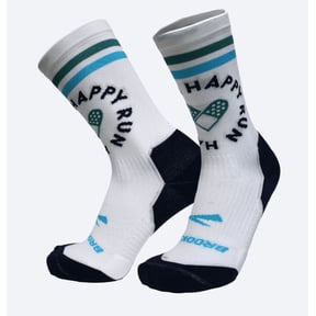 Brooks High Cushion Ghost Crew Unisex Happy Run Running Socks - Large