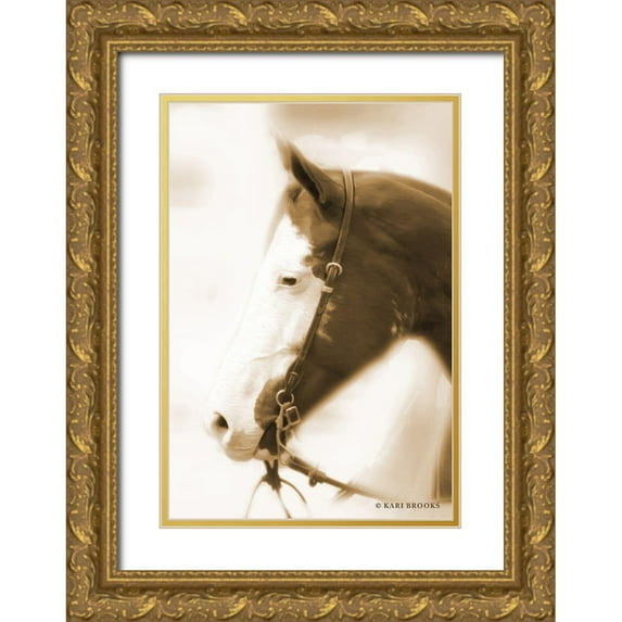 Brooks, Kari 23x32 Gold Ornate Wood Framed with Double Matting Museum Art Print Titled - Sepia Dream