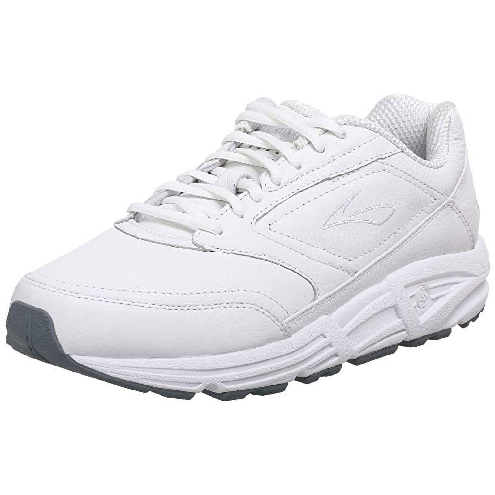Brooks Men's Addiction Walker Walking Shoe, White/Griffen Grey, 15 4E