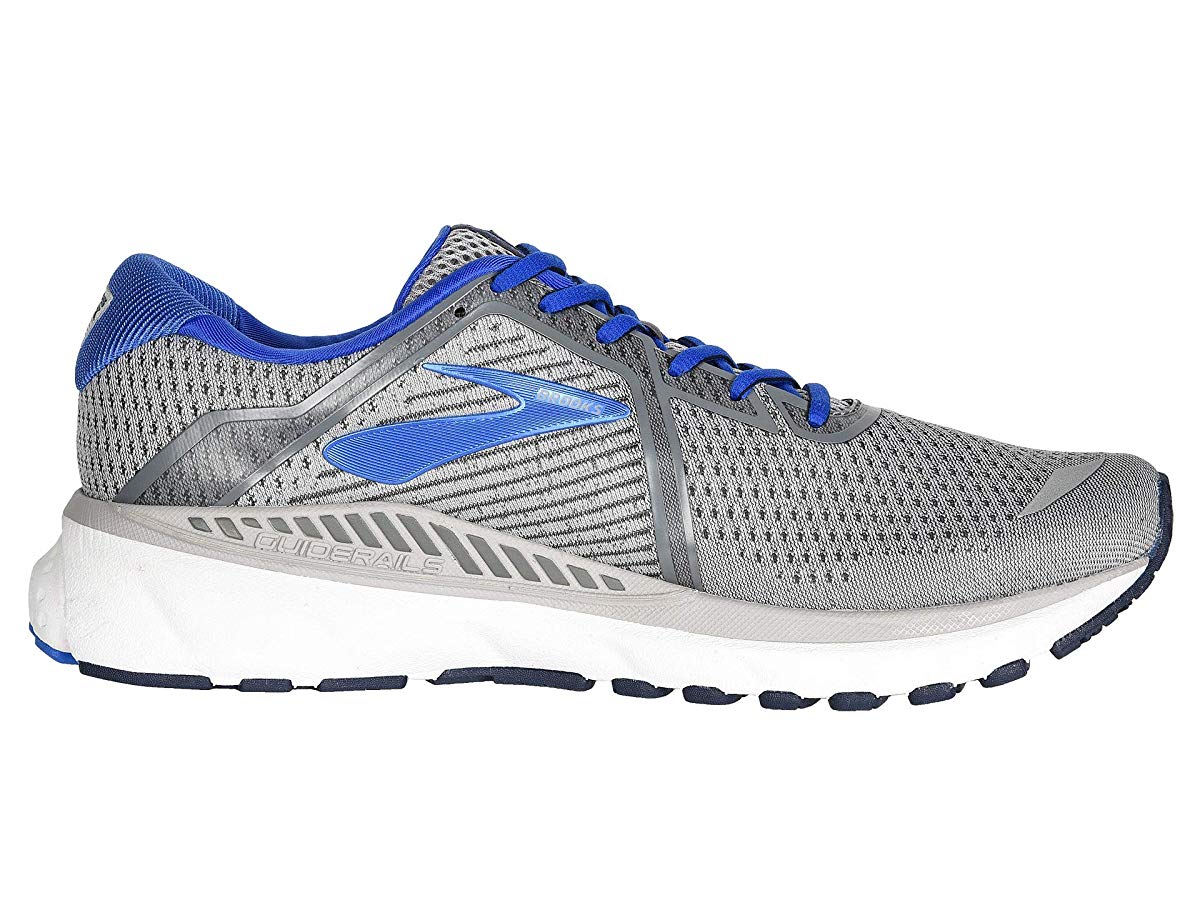 Brooks Men's Adrenaline GTS 20 Running Shoe, Grey/Blue, 8 2E(W) US - image 1 of 5