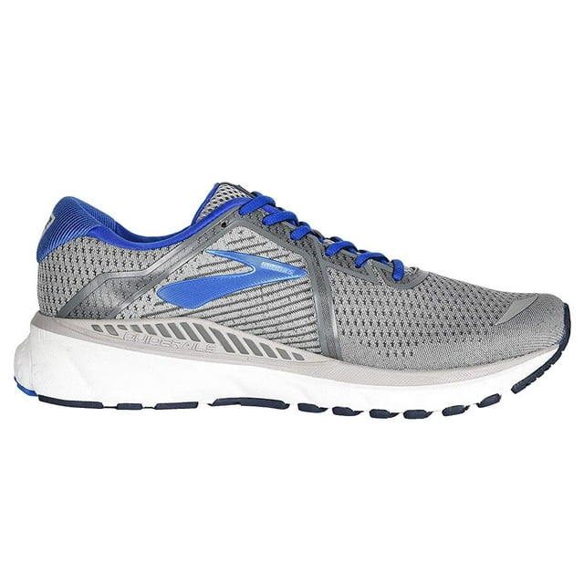 Brooks Men's Adrenaline GTS 20 Running Shoe, Grey/Blue, 8 2E(W) US