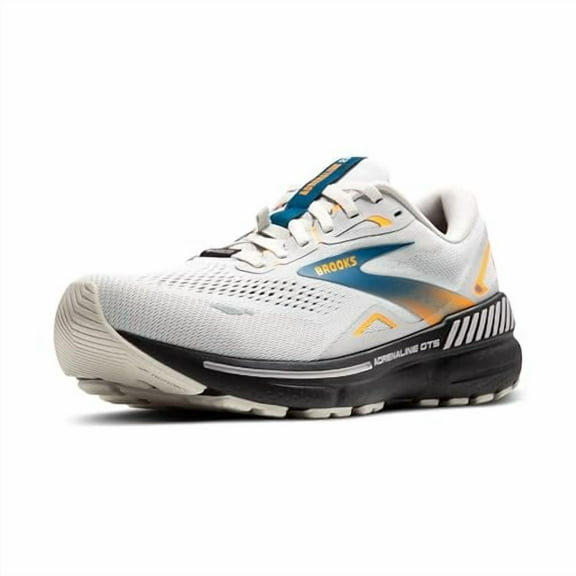 Brooks Mens Adrenaline GTS 23 GTX Waterproof Supportive Running Shoe - Oyster Mushroom/Orange/Blue - 10 Medium