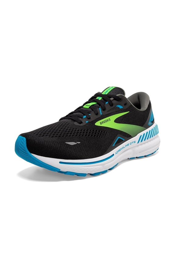 Mens Adrenaline GTS 23 Supportive Running Shoe - Black/Hawaiian Ocean/Green - 12.5 Medium