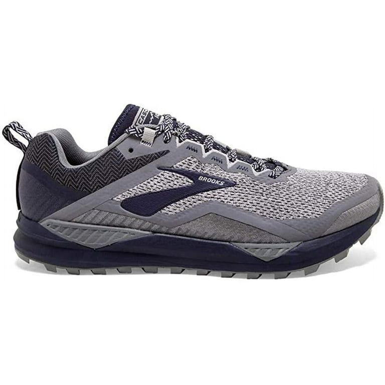Brooks Cascadia 14 Gray Navy Blue Trail Running Shoes Sneakers Mens Size 8  D