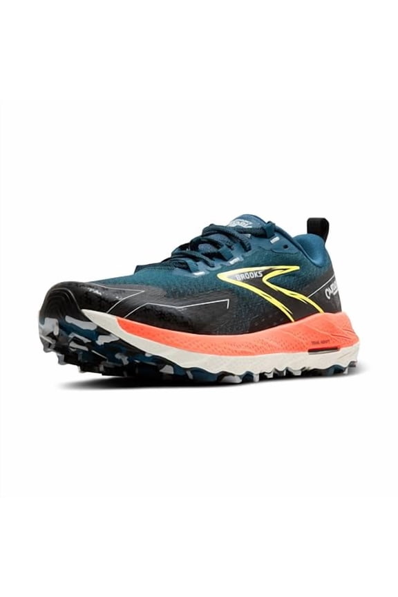 Mens Cascadia 18 Mountain Trail Running Shoe - Legion Blue/Black/Flame - 8.5 Medium