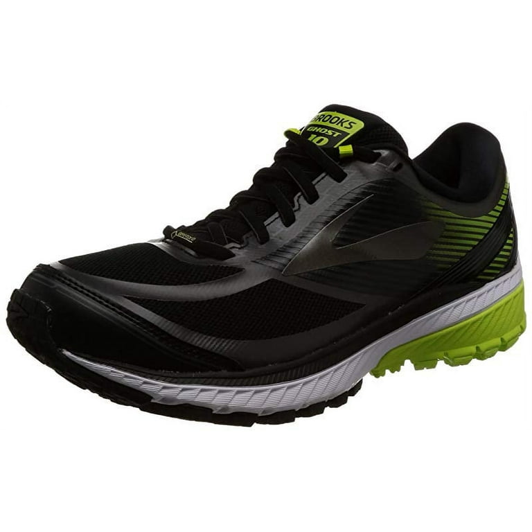 Brooks Men s Ghost 10 GTX Black Ebony Lime Popsicle 13 D US