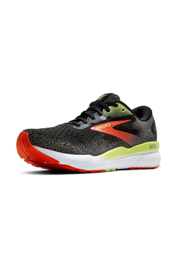 Men's Ghost 16 GTX Waterproof Neutral Running Shoe - Black/Mandarin Red/Green - 10.5 Medium