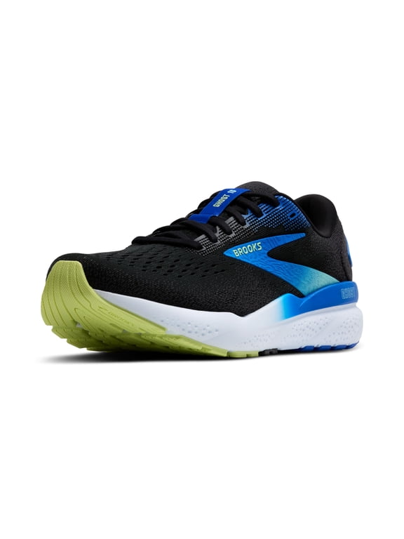 Mens Ghost 16 Neutral Running Shoe - Black/Cobalt/Neo Yellow - 8 Medium