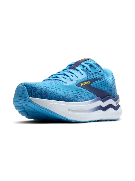 Mens Ghost Max 2 Neutral Running & Walking Shoe - Bonnie Blue/Blue Ribbon/Yellow - 8 Medium