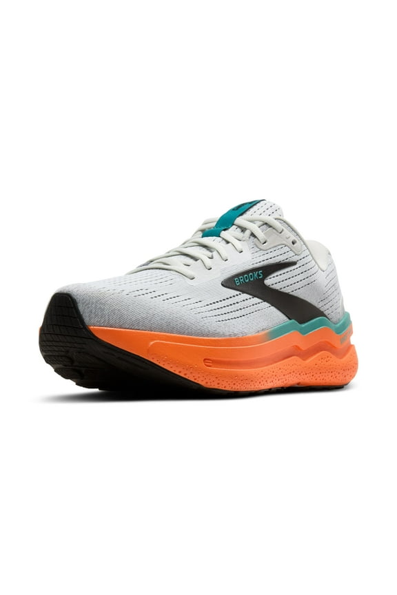 Mens Ghost Max 2 Neutral Running & Walking Shoe - Oyster Mushroom/Orange/Teal - 10 Medium