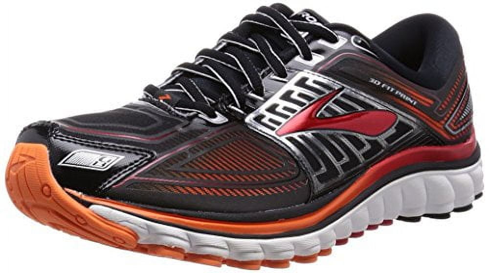 Brooks Men s Glycerin 13 Running Shoe Black High Risk Red Silver