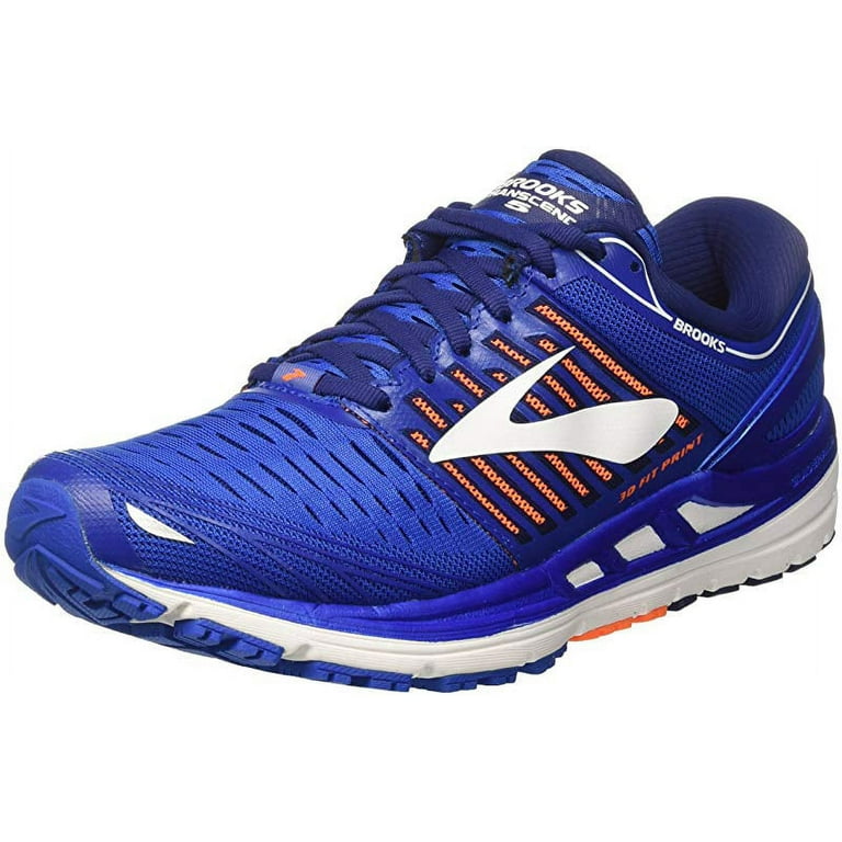 Brooks Men s Transcend 5 Blue Orange White 8 D M US Walmart