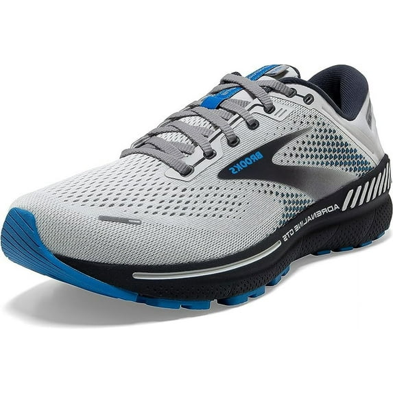 Brooks Mens Adrenaline GTS 22 Running Shoes - Oyster/India Ink/Blue - 11