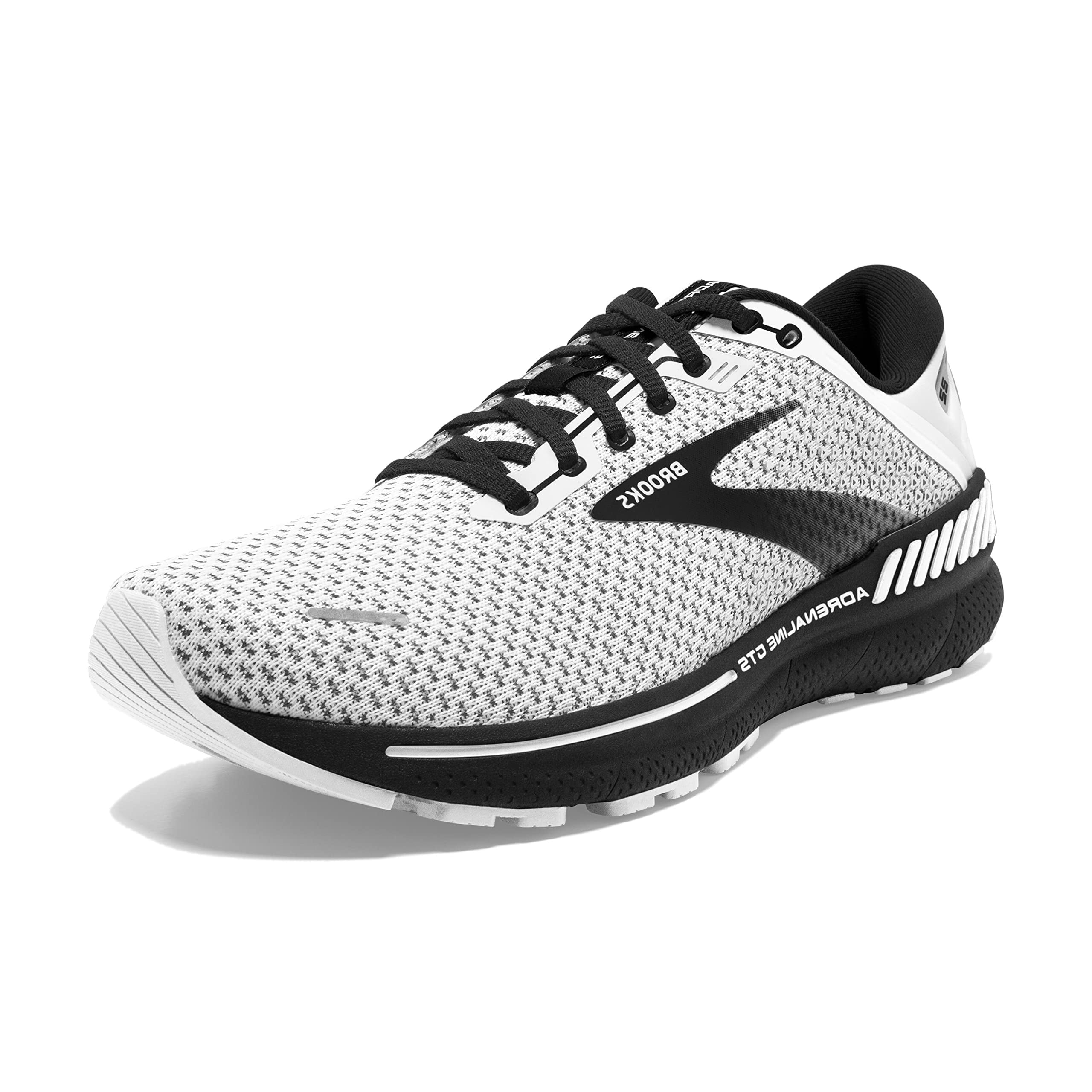 Brooks Mens Adrenaline GTS 22 Running Shoes White/Grey/Black 10