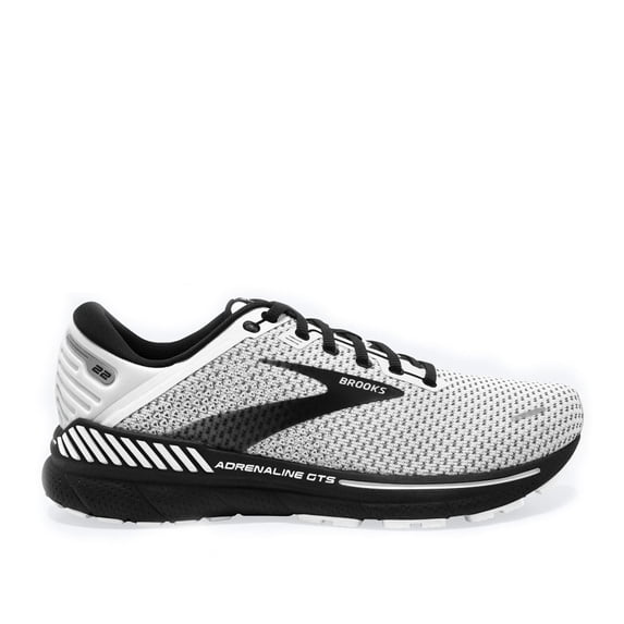 Brooks Mens Adrenaline GTS 22 Running Shoes - White/Grey/Black - 11.5