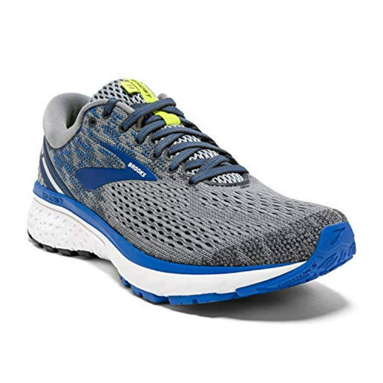 Brooks Mens Ghost 11 Running Shoe Grey Blue Silver D 7.5