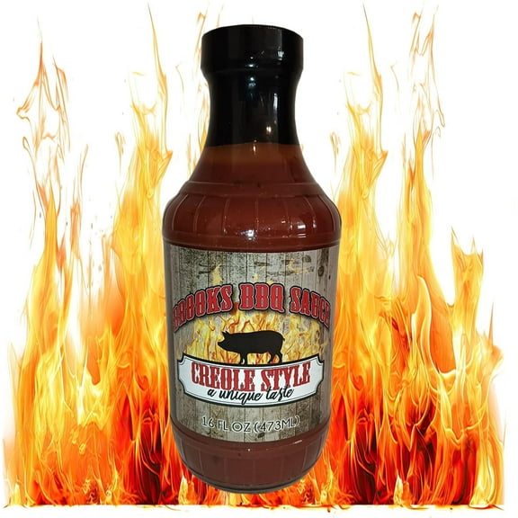 Brooks Smokehouse HOT BBQ Sauce "Creole Style", 16 oz (Peanut and Dairy Free)