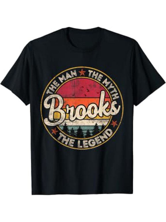 Brooks The Man The Myth The Legend Name Graphic Design For Everyday Style T-Shirt, Size S-5XL