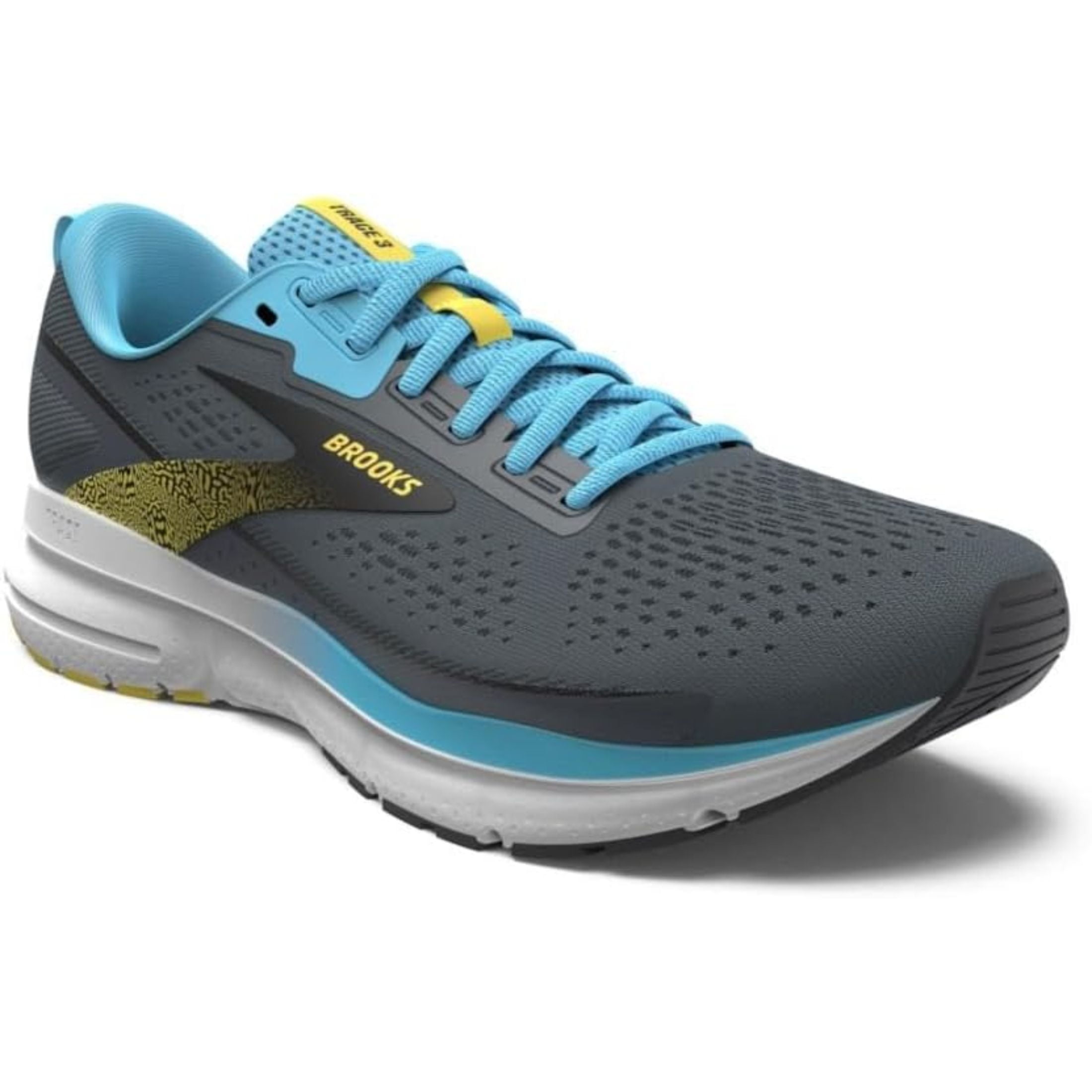 Brooks Trace 3 Men's Road Running Shoe, Sneaker, Forged Iron/Blue ...