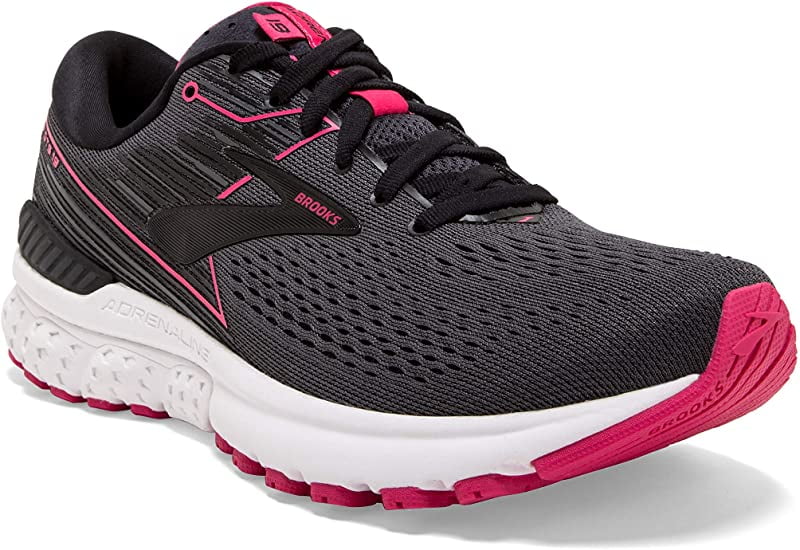 Brooks Women s Adrenaline GTS 19 Running Shoe Black Ebony Pink 11 B M US Walmart