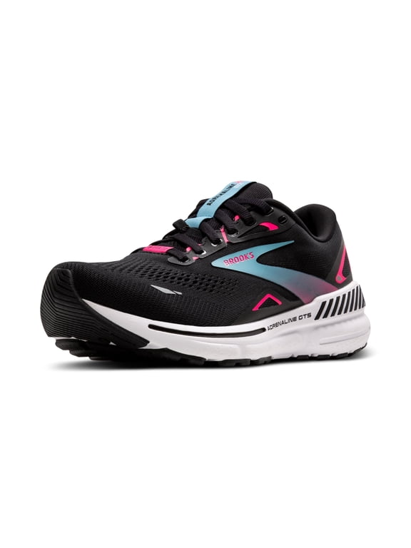 Womens Adrenaline GTS 23 GTX Waterproof Supportive Running Shoe - Black/Knockout Pink/Aqua - 5.5 Medium