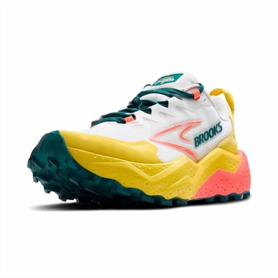 Brooks Women’s Caldera 8 Ultra Trail Running Shoe - Almond Peach/Falcon/Coconut - 5.5 Medium