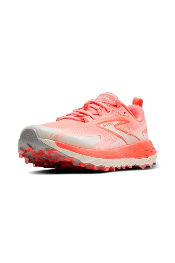 Womens Cascadia 18 Mountain Trail Running Shoe - Ember/Blue Wash/Flame - 7 Medium