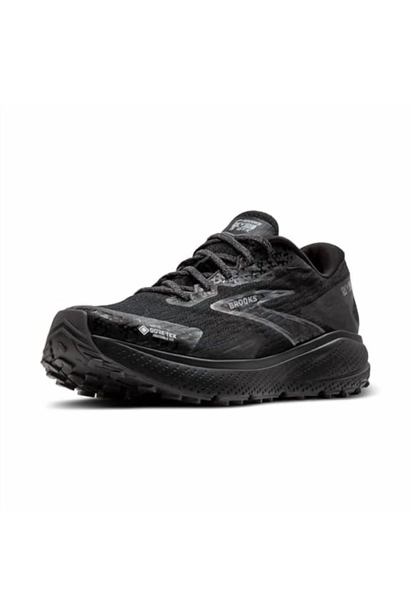 Womens Divide 5 GTX Waterproof Trail Running Shoe - Black/Alloy/Primer Grey - 7 Medium