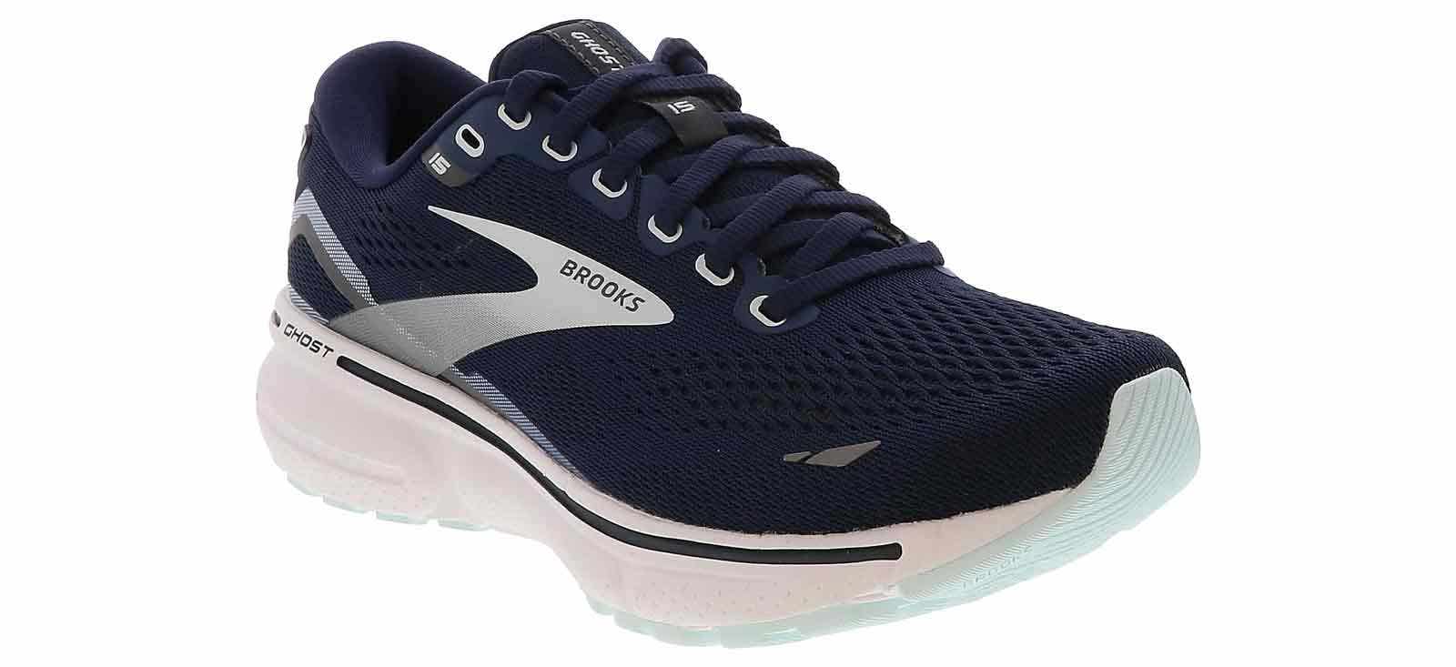 Brooks Women's Ghost 15 D (Peacoat/Pearl/Salt Air,Women,10)