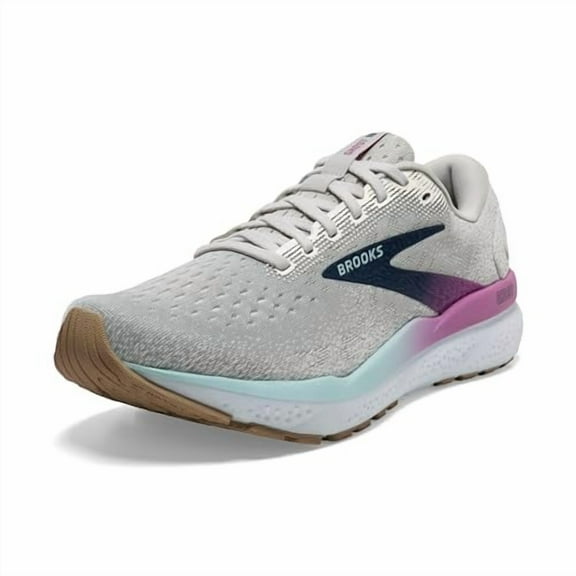 Brooks Women’s Ghost 16 Neutral Running Shoe - White/Grey/Estate Blue - 7.5 Medium