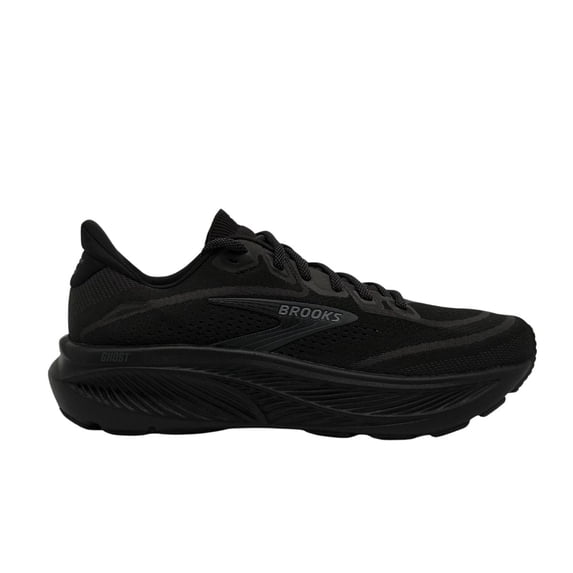 Brooks Women's Ghost 18, Black/Black/Ebony, 6.5, Wide