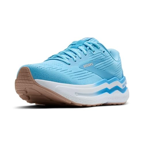 Brooks Women’s Ghost Max 2 Neutral Running & Walking Shoe - Baltic Sea/Bonnie Blue/Peach - 7.5 Medium