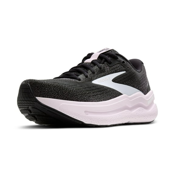 Brooks Womens Ghost Max 2 Neutral Running & Walking Shoe - Black/White/Orchid Ice - 6.5 Medium