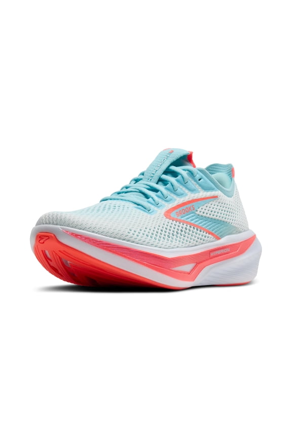 Brooks Womens Hyperion 3 Neutral Running Shoe - White/Pink Clay/Atomizer - 7 Medium