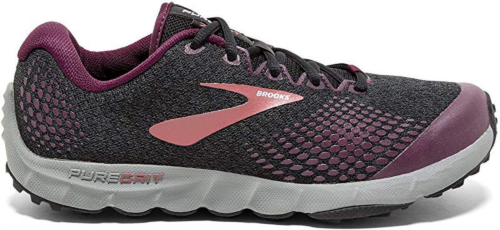 Brooks Women's PureGrit 7 Running Shoe, Black/Purple/Grey, 11 B(M) US ...