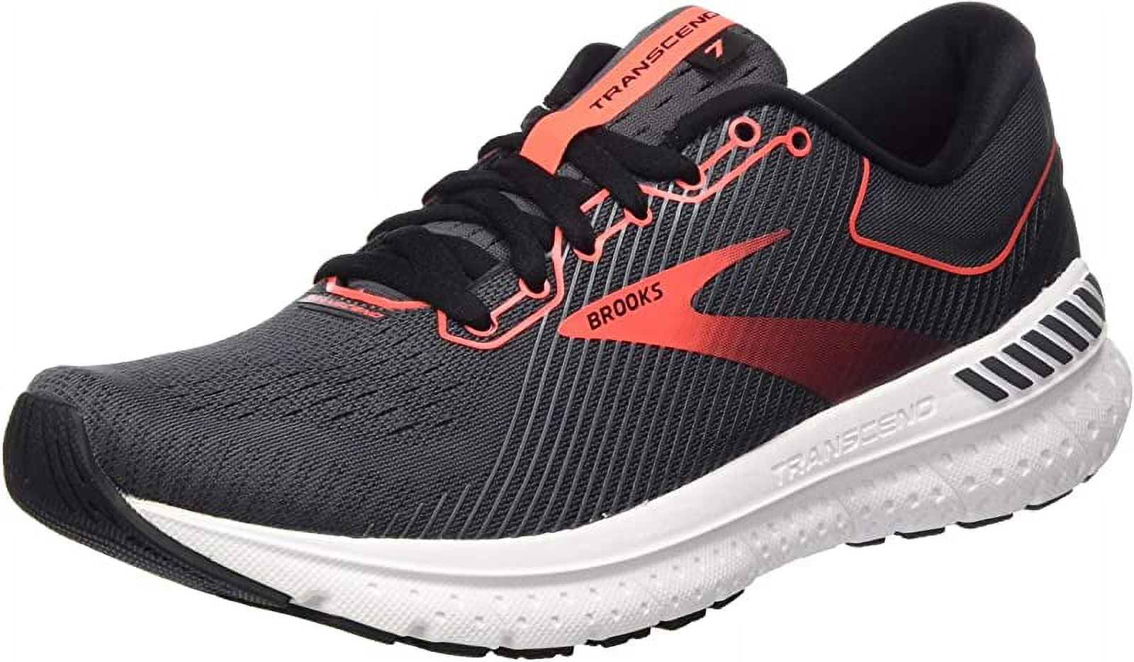 Brooks Transcend 7 Running Shoes Women Size US 10.5 B Gray Orange Sneakers