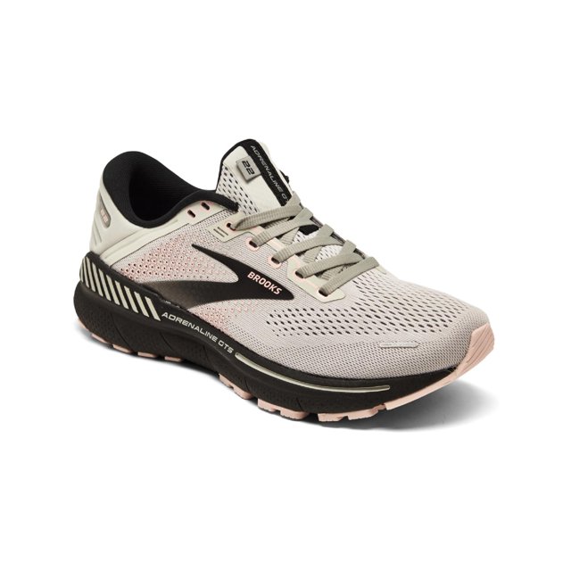Brooks Womens Adrenaline GTS 22 Running Shoes Grey/Rose/Black 9.5