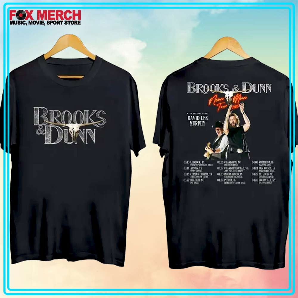 Brooks and Dunn Neon Moon Tour 2025 TShirt