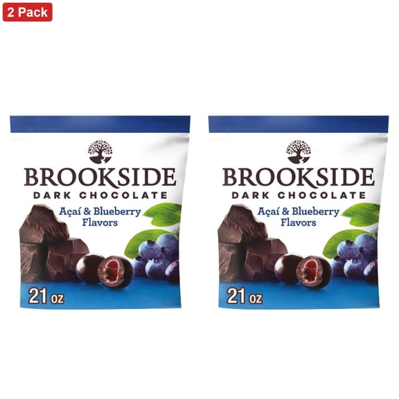 Brookside Dark Chocolate, Acai and Blueberry Flavored Snacking Chocolate Candy - 21oz